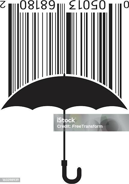 Saving For A Rainy Day Stock Vektor Art und mehr Bilder von Strichkode - Strichkode, Regenschirm, Bankkonto