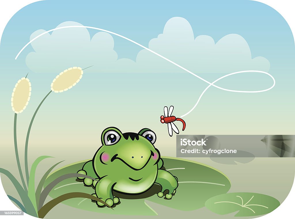 Frosch und Libelle - Lizenzfrei Aeshna californica Vektorgrafik