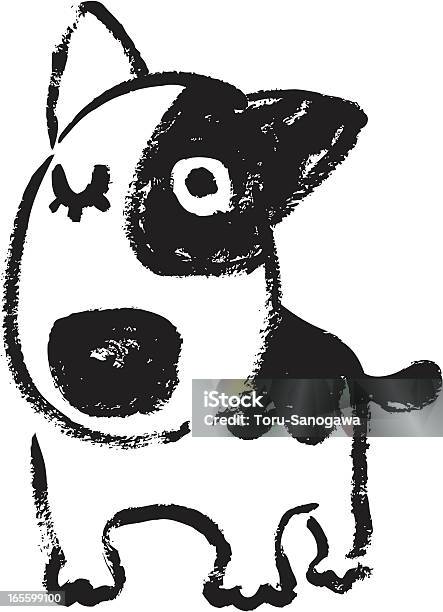 Esboço De Bullterrier - Arte vetorial de stock e mais imagens de Cão - Cão, Rabisco - Desenho, Animal