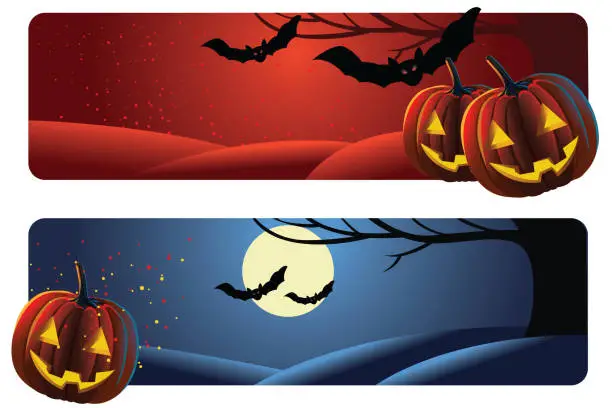 Vector illustration of Beautiful Halloween background/banners