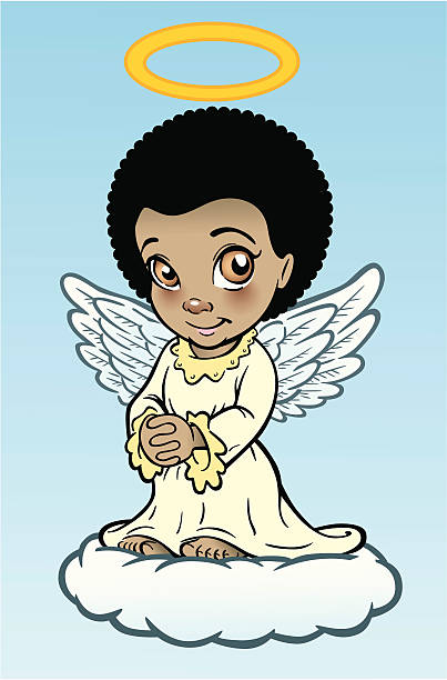 African American Angel Stock Illustration - Download Image Now - Angel,  Aspirations, God - iStock