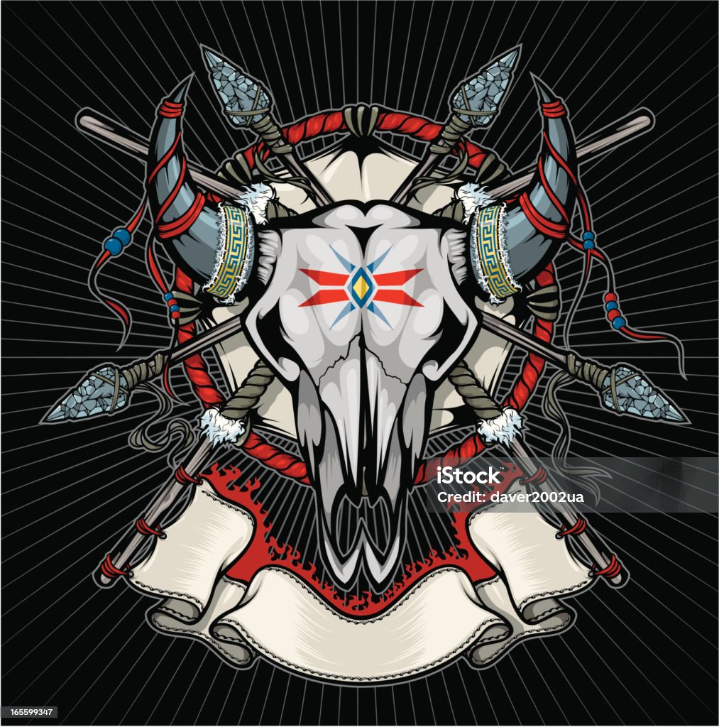 Vector cowskull - arte vectorial de Bisonte Americano libre de derechos