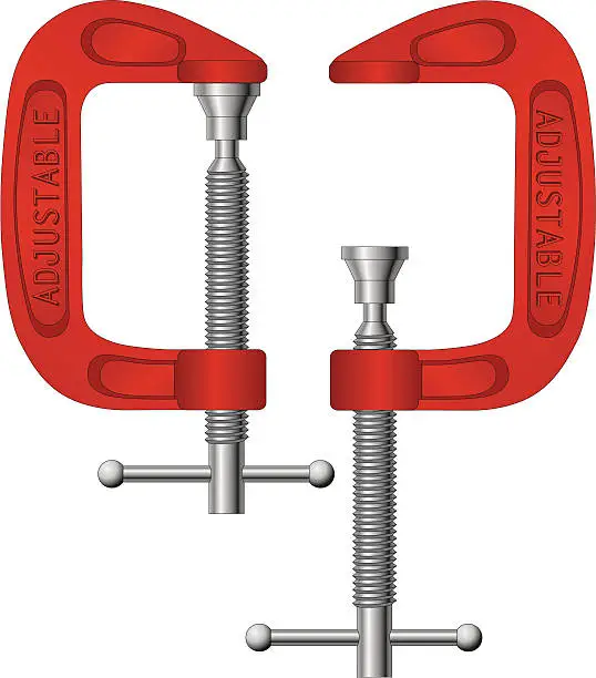 Vector illustration of C Clamp