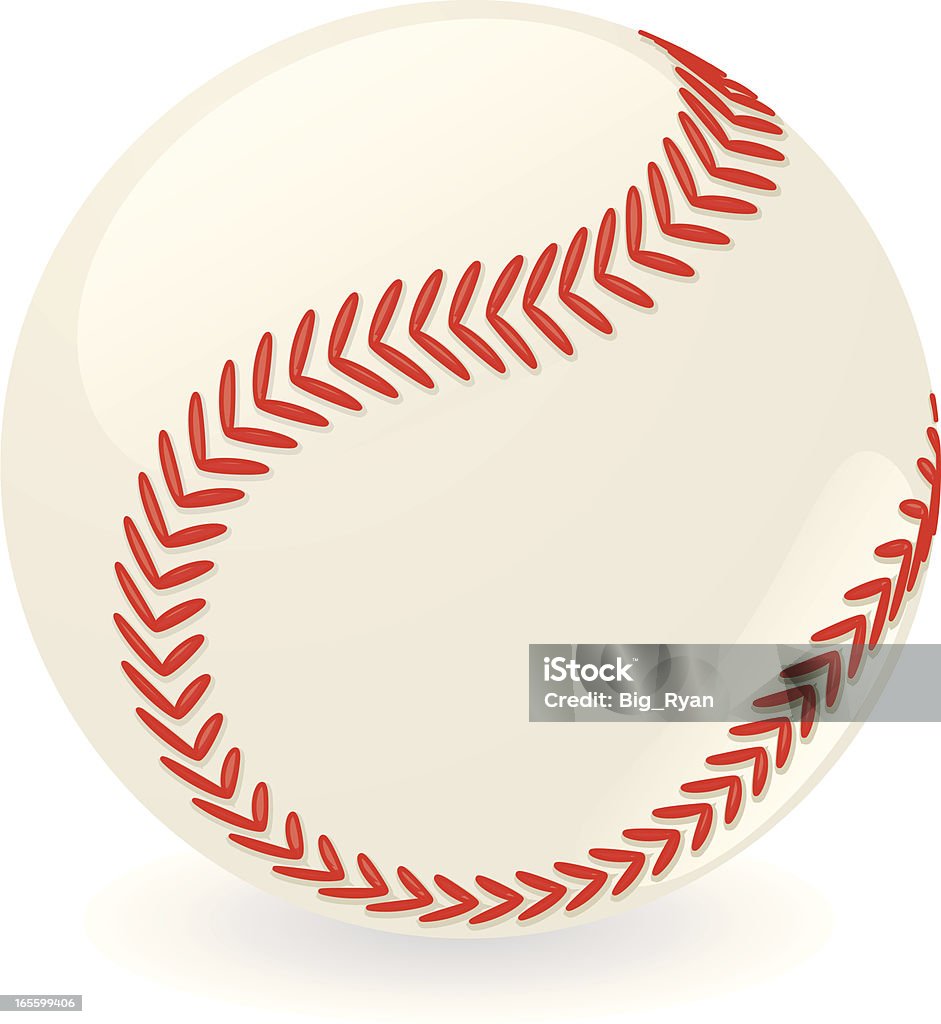 3d baseball 3d glossy style baseball Baseball - Ball stock vector