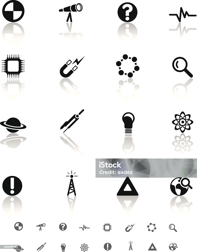 Wissenschaft Icon-set - Lizenzfrei Astronomie Vektorgrafik