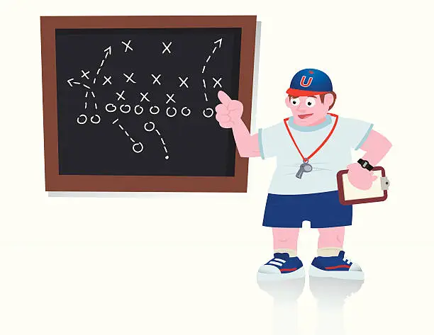 Vector illustration of Football Coach