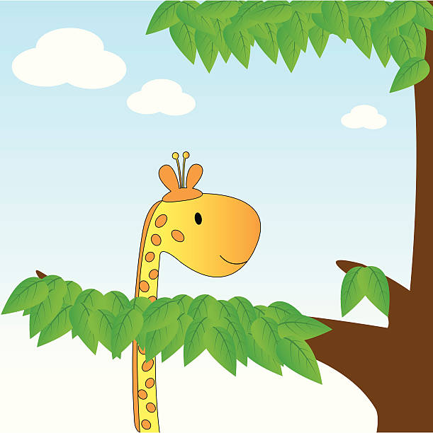 Giraffe vector art illustration