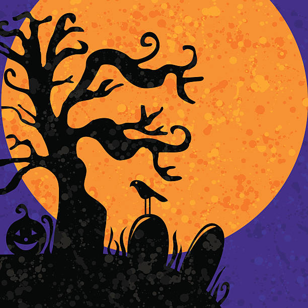 Halloween: Spooky Hill vector art illustration