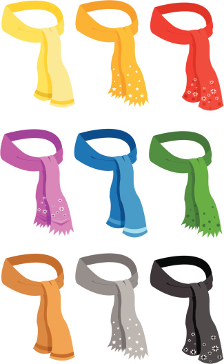 vector illustration of scarf