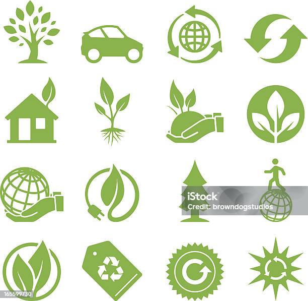 Green Ecology Icons Ii Stock Illustration - Download Image Now - Icon Symbol, Environmental Conservation, Climate