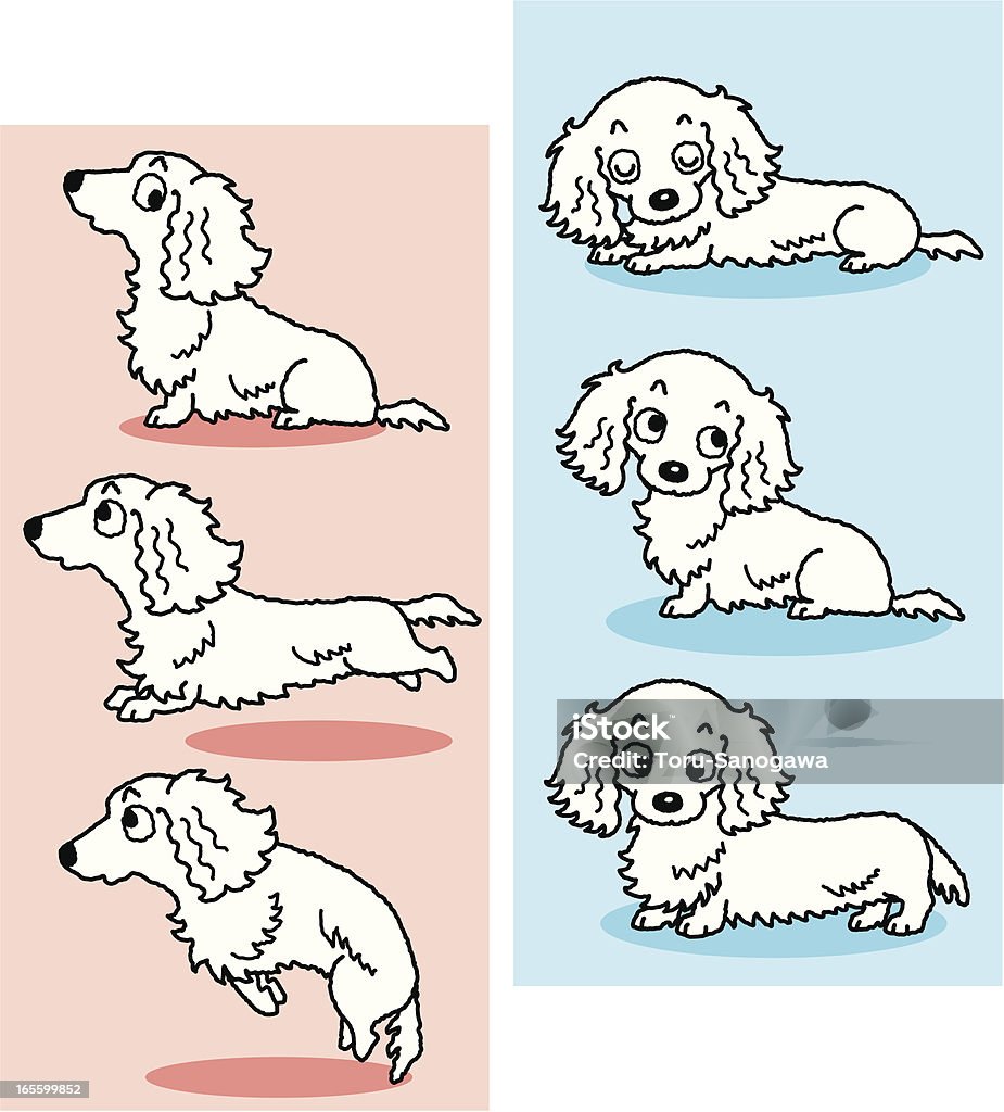 Duchshund Skok - Grafika wektorowa royalty-free (Bez ludzi)