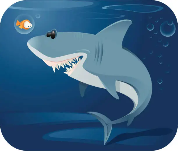 Vector illustration of The Shark Shield