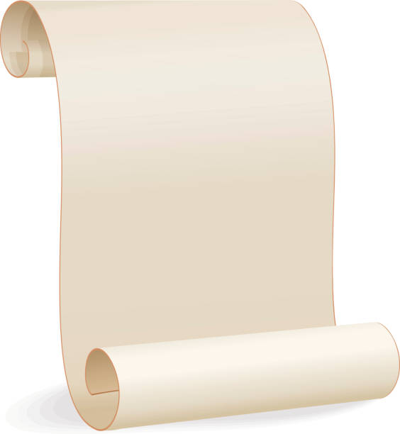 leere papier scroll - schriftrolle stock-grafiken, -clipart, -cartoons und -symbole