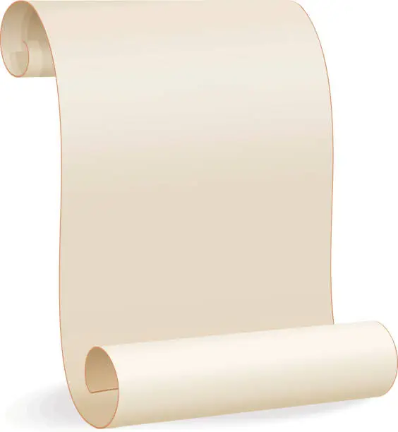 Vector illustration of Blank Paper Scroll