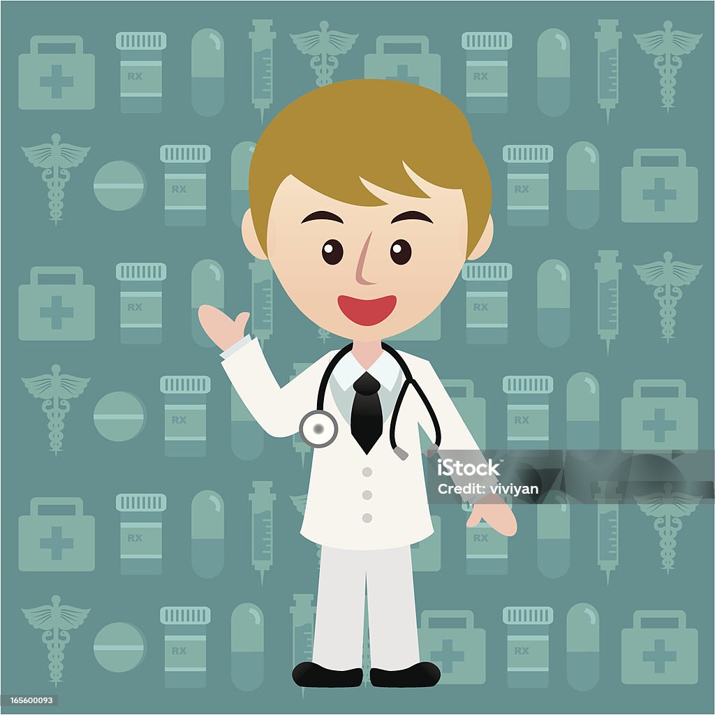 Young Doctor With Medical Wallpaper Stock Illustration - Download Image Now  - Accidents and Disasters, Adult, Animal Body Part - iStock