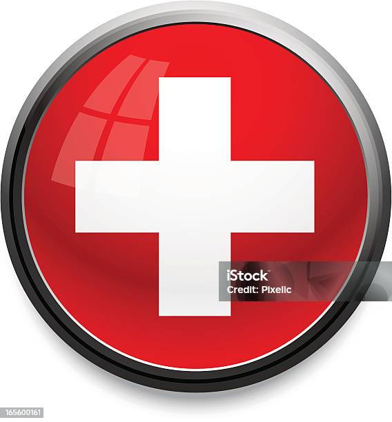 Schweiz Flaggesymbol Stock Vektor Art und mehr Bilder von Bedienungsknopf - Bedienungsknopf, ClipArt, Einzelner Gegenstand