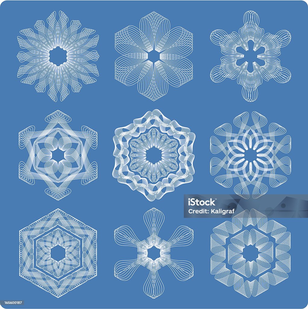 Звезд и снежинок - Векторная графика Ёлочные игрушки роялти-фри