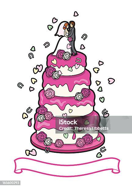 Wedding Cake Stock Illustration - Download Image Now - Bakery, Bride, Cake