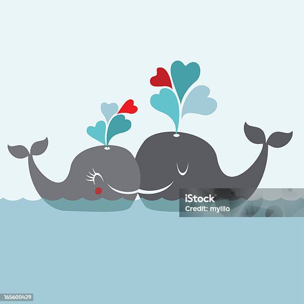 Big De Lamour Baleine Cœur Sourire Heureux Illustration Vectorielle De La Mer Vecteurs libres de droits et plus d'images vectorielles de Baleine