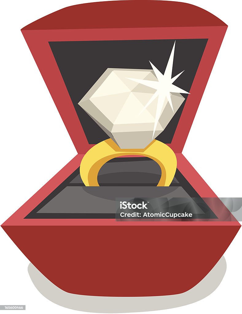 Cartoon Diamond Ring A sparkling diamond ring Wedding Ring stock vector