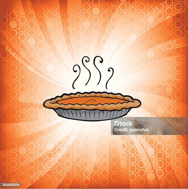 Ilustración de Circleburstpumpkin Pie1 y más Vectores Libres de Derechos de Al horno - Al horno, Celebración - Acontecimiento, Croquis