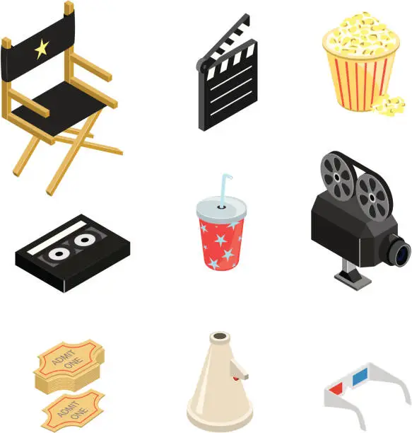 Vector illustration of Movie icons | ISO collection