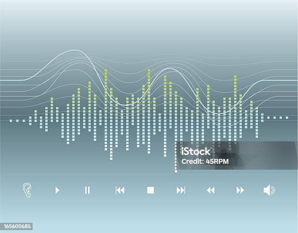 Цифровой Принтзвуковая Волна — стоковая векторная графика и другие изображения на тему Плеер MP3 - Плеер MP3, Звуковая волна, Музыка