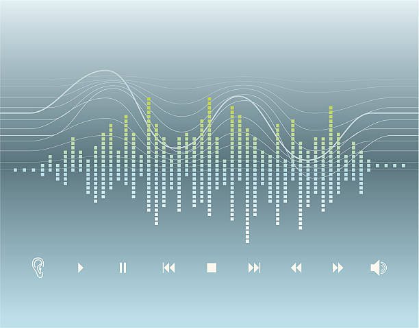 Digital Graphic - Sound Wave Sound wave in graphic for your design work & prints. All object are individual, come with layers fully editable. ZIP contain Hi res jpg, AI 10 & CS2. mp3 player stock illustrations