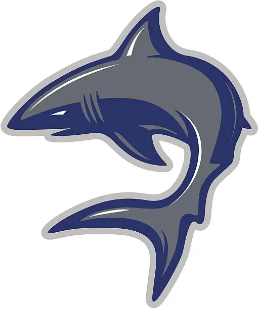 Vector illustration of Shark mascot