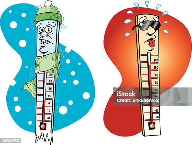 Hot Cold Stock Illustration - Download Image Now - Heat - Temperature, Thermometer, Cold Temperature