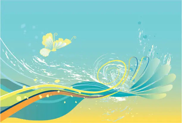 Vector illustration of Sommer abstract background