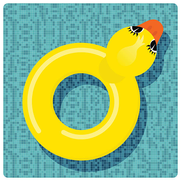 Rubber ring duck rubber ring duck in the pool. Please see some similar pictures in my lightboxs: inflated pool stock illustrations