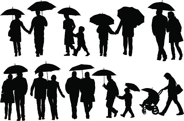 illustrations, cliparts, dessins animés et icônes de jets de pluie - shower silhouette women people