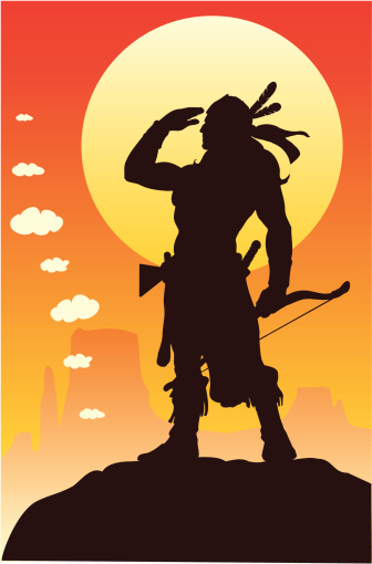 An a vector illustration of Indian warrior.
