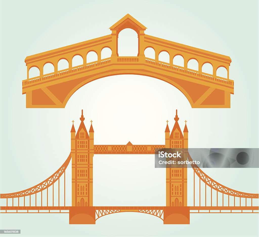 Pont icônes Landmark - clipart vectoriel de Tower Bridge libre de droits