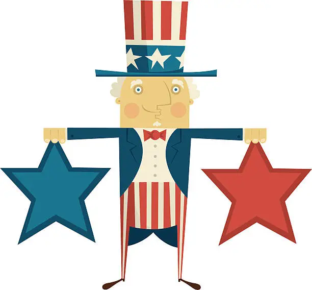 Vector illustration of Uncle Sam