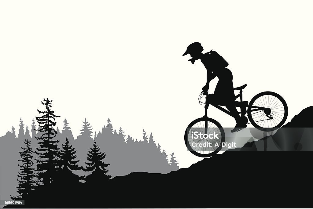 MountainBiking - Royalty-free Bicicleta de montanha arte vetorial