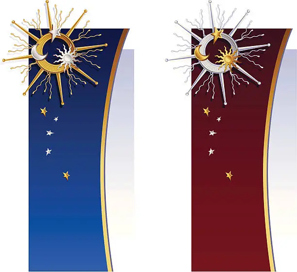 Vector illustration of decorative element with stars
