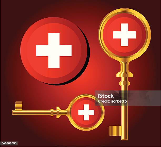 Flaga Państwowa Kluczowych Ikon Szwajcaria - Stockowe grafiki wektorowe i więcej obrazów Antyczny - Antyczny, Biznes, Finanse