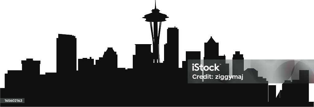 Seattle Skyline - Royalty-free Seattle arte vetorial