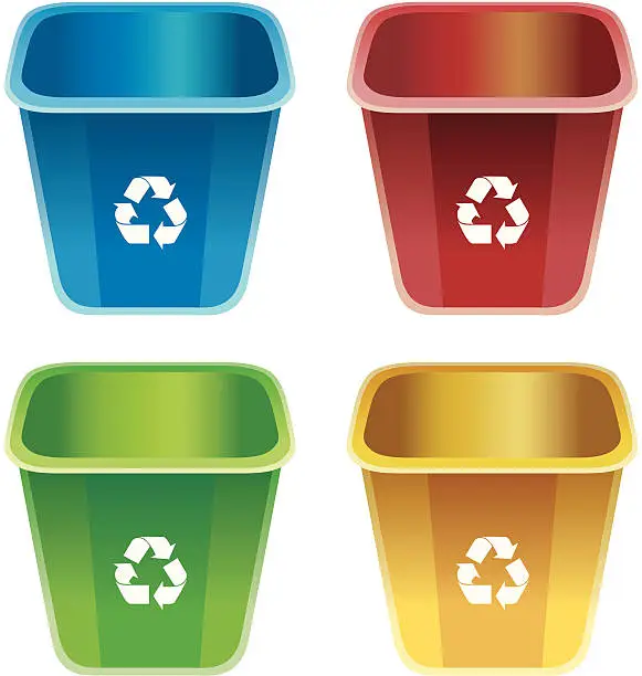 Vector illustration of Recycle Bins