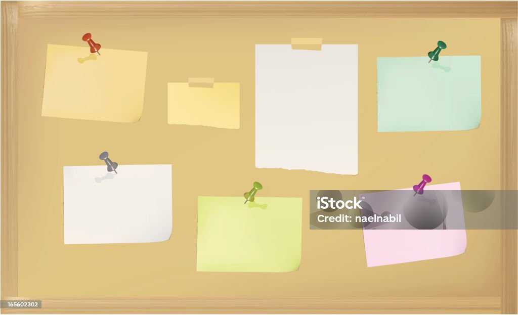 Pin Bioard Background Pin Board Stock Illustration - Download Image Now - Bulletin Board ...