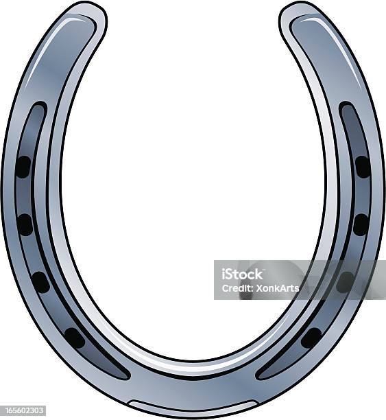 Ferro Di Cavallo - Immagini vettoriali stock e altre immagini di Ferro di cavallo - Accessorio per animali - Ferro di cavallo - Accessorio per animali, Fortuna - Chance, Animale
