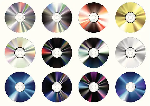 Vector illustration of Compact Disc