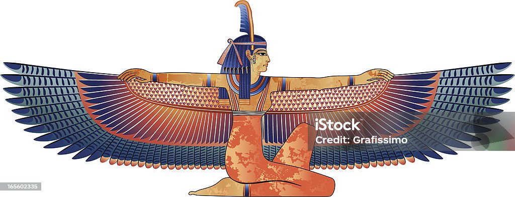 Egyptian queen with wings isolated on white /file_thumbview_approve.php?size=1&id=2490181 Egyptian Culture stock vector