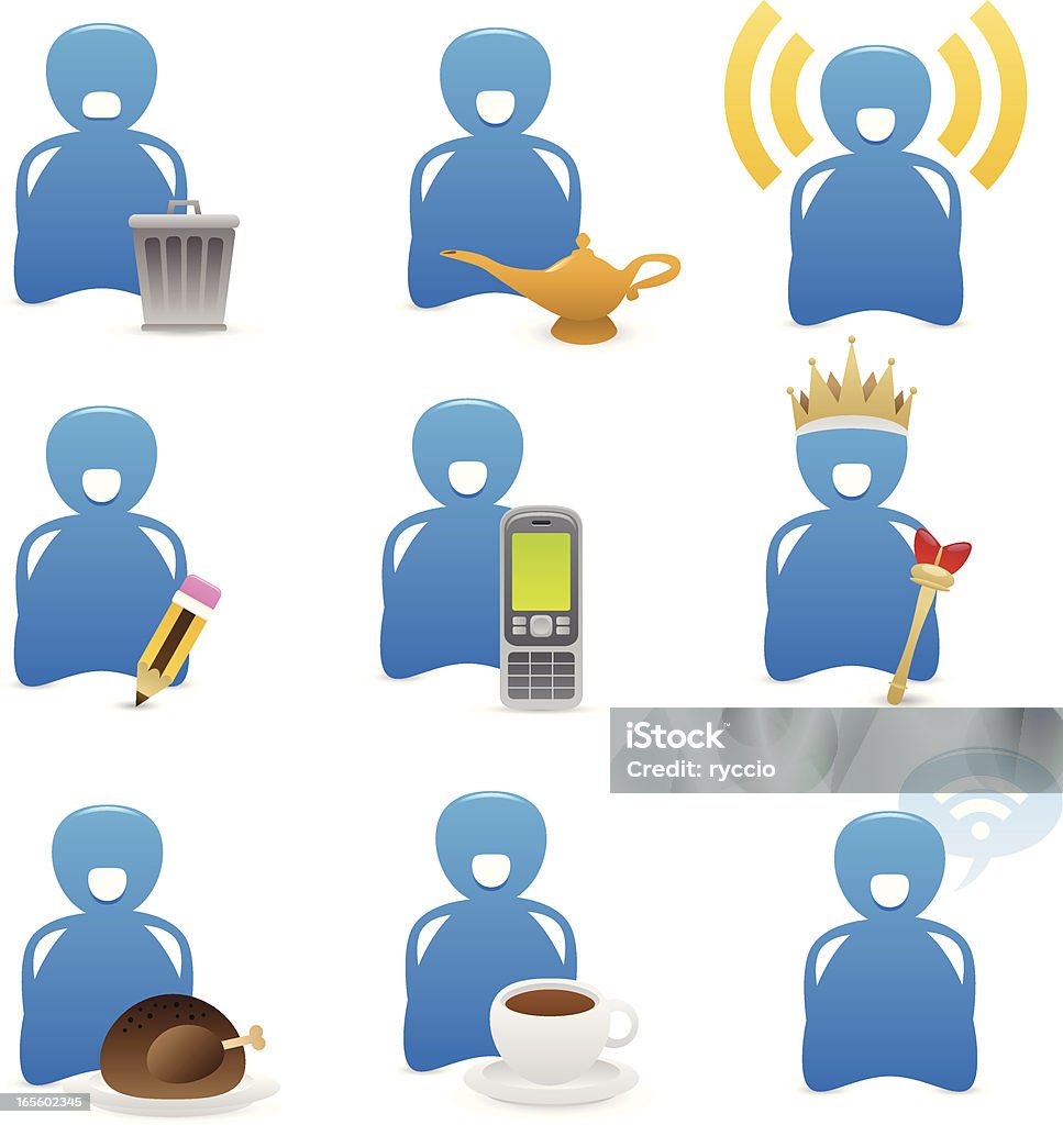 People Icon volume 2 More character icons Anthropomorphic Smiley Face stock vector