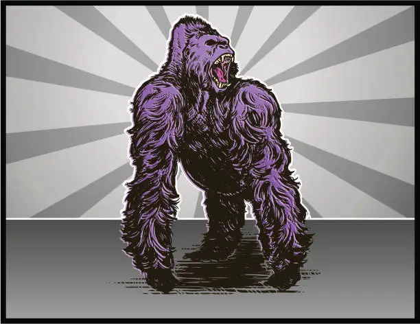 Vector illustration of Angry Gorilla