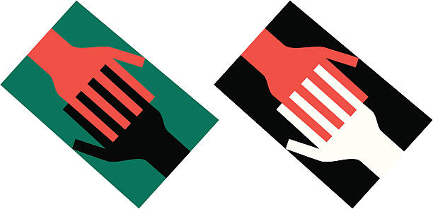 linked hands - racism stock illustrations