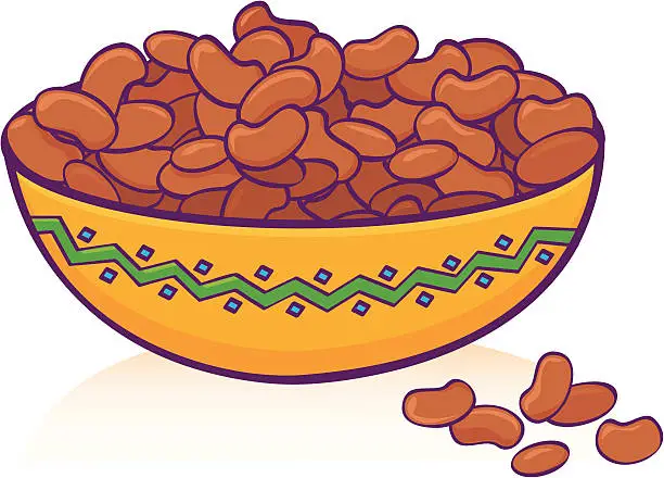 Vector illustration of Bean bowl