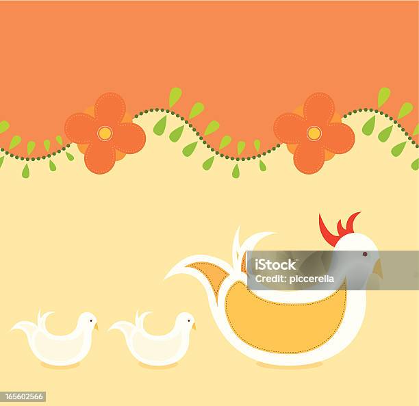 Chicken Family Border Stock Illustration - Download Image Now - Animal, Animal Family, Baby Chicken